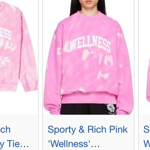 In search of sporty and rich taffy pink crewneck size large